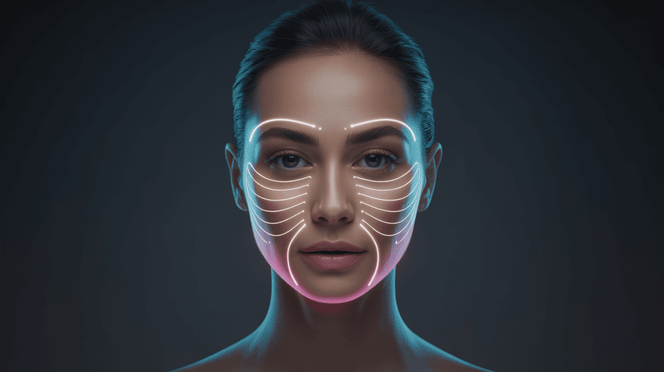 Facial treatment zones