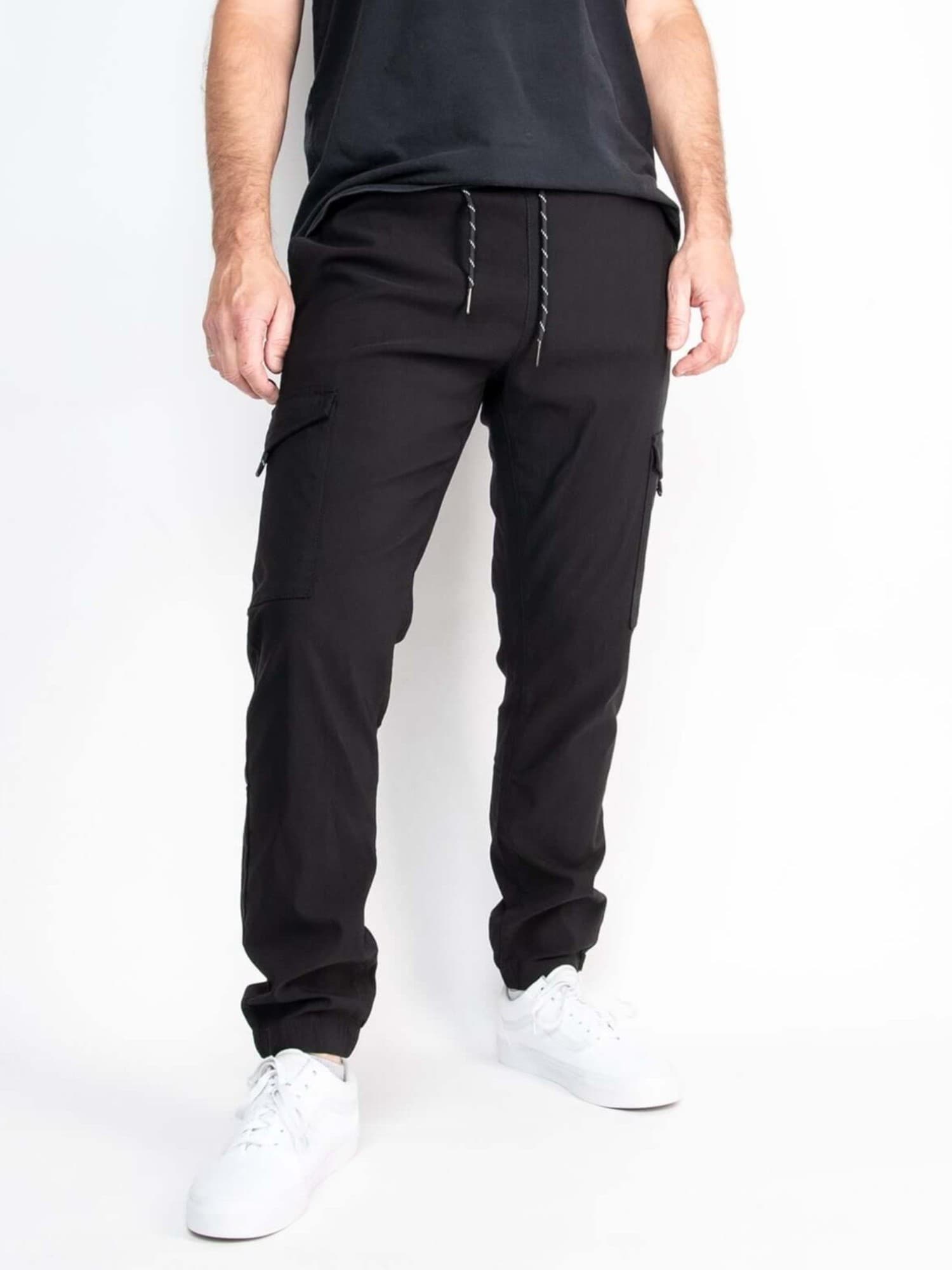 Technical joggers — tapered fit with zip cargo pocket