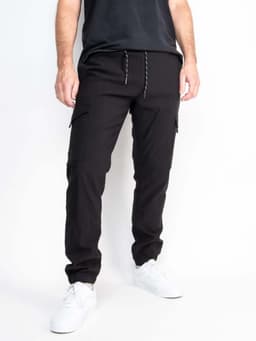 Technical joggers — tapered fit with zip cargo pocket